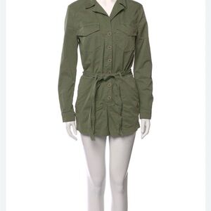 Veronica Beard Olive Utility Jumpsuit romper